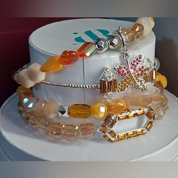 "A Sparkling Fall Day" Bracelet Stack by Bomb Party - Picture 2 of 6